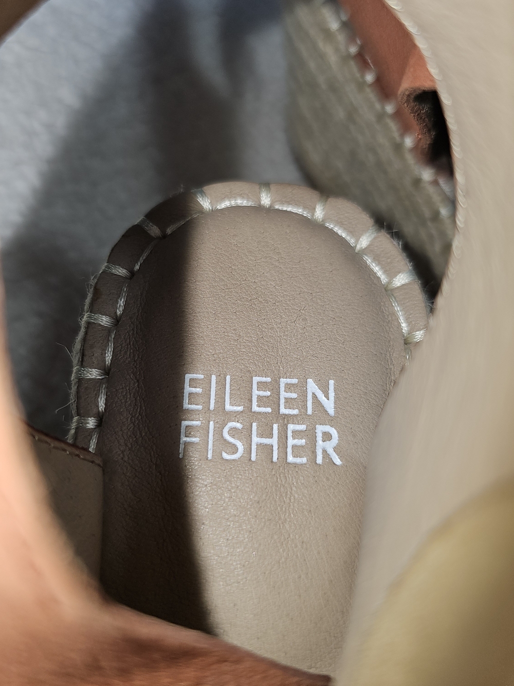 Eileen Fisher Weslia Espadrille Wedge Sandal Cider Leather Size 6.5 Coastal. - Picture 10 of 12
